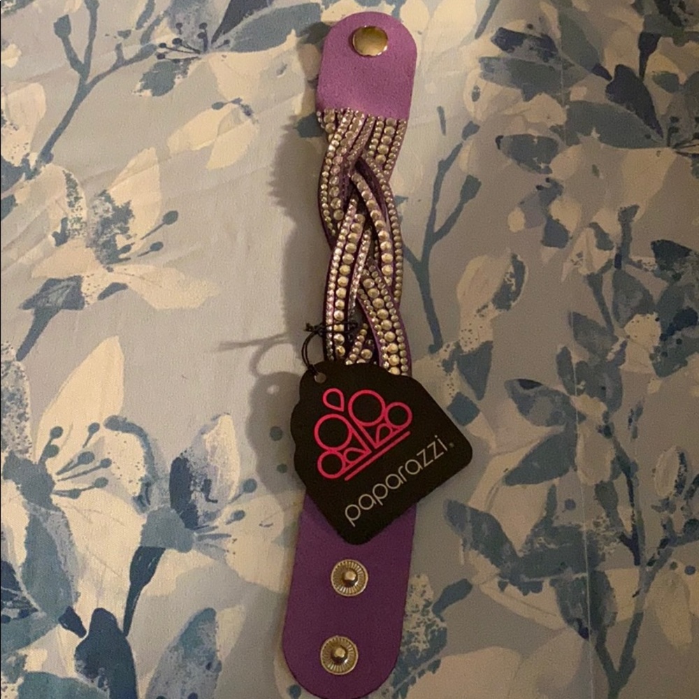 Purple Diamond Snap Bracelet